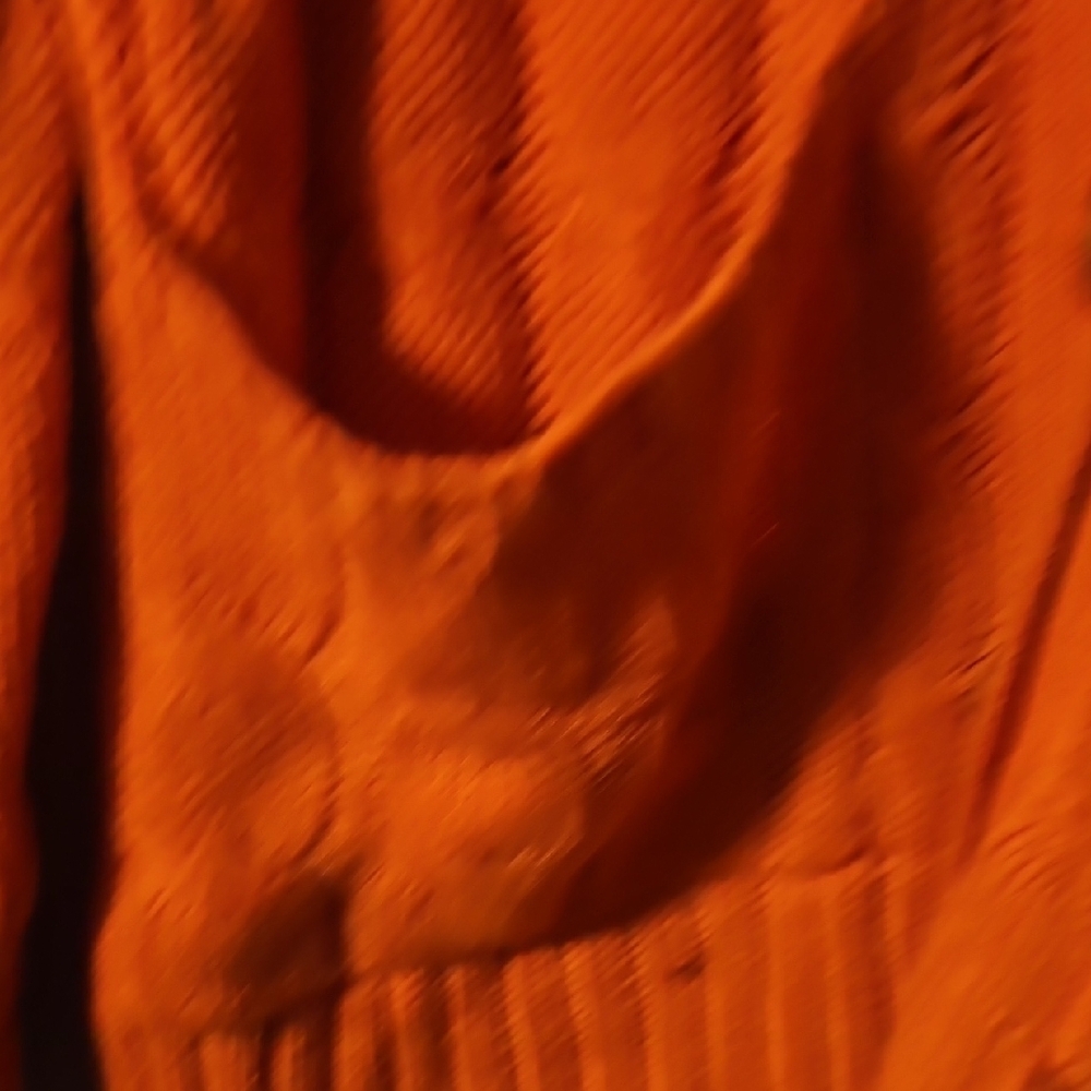 Zenana Outfitters Orange Cable Knit Cardigan - Picture 3 of 4